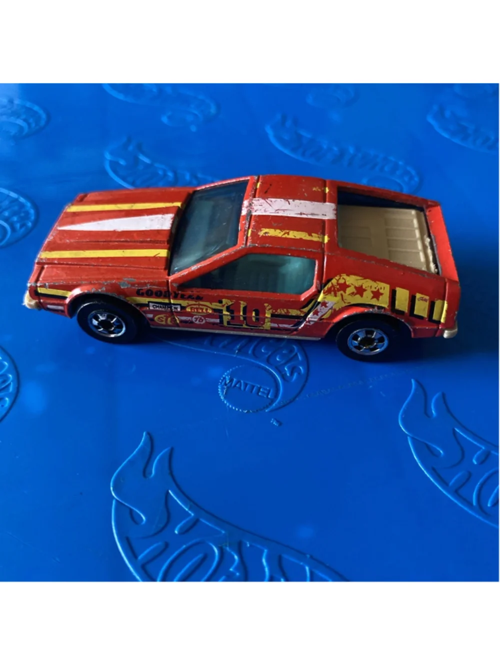 1979 Hot Wheels DELOREAN #10 Good Year Turismo Mattel VINTAGE Toy Car Red